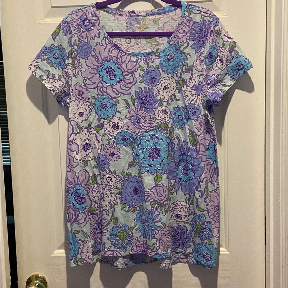 Lilly Pulitzer Etta Scoop Neck Tee - XXL- NWOT- Multi Let It Gogh - Picture 7 of 7